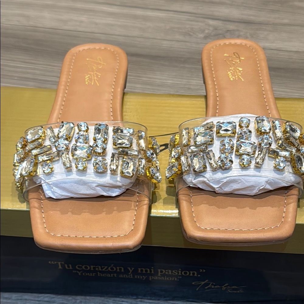 Thalia Sodi Crystal Embellished Sandals - Picture 4 of 4